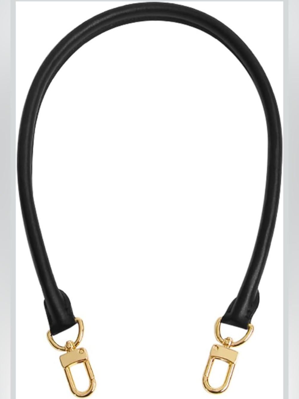 Generic Black Leather Bag Strap with Gold Hardware